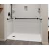 30 x 60 Swanstone(R) Alcove Shower Pan with Left Hand Drain Mountain Mist, SB03060LM.141