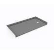 30 x 60 Swanstone(R) Alcove Shower Pan with Left Hand Drain Ash Gray, SB03060LM.203