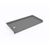 30 x 60 Swanstone(R) Alcove Shower Pan with Left Hand Drain Ash Gray, SB03060RM.203