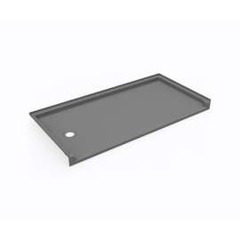 SBF-3060LM/RM 30 x 60 Swanstone(R) Alcove Shower Pan with Left Hand Drain Ash Gray