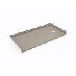 30 x 60 Swanstone(R) Alcove Shower Pan with Right Hand Drain Limestone, SB03060RM.218