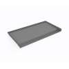 34 x 62 Performix Alcove ADA Shower Pan with Center Drain Ash Gray, SB03462.203