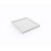 36 x 36 Swanstone(R) Corner Shower Pan with Center Drain in White, SD03636MD.010