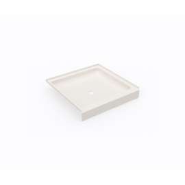 SS-3232 32 x 32 Swanstone(R) Alcove Shower Pan with Center Drain in Bisque