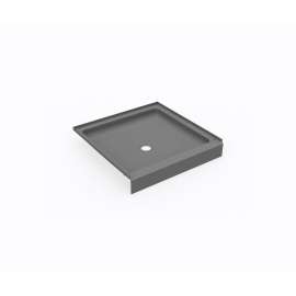 SS-3232 32 x 32 Swanstone(R) Alcove Shower Pan with Center Drain Ash Gray