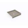 32 x 32 Swanstone(R) Alcove Shower Pan with Center Drain Limestone, SF03232MD.218