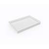 32 x 48 Swanstone(R) Alcove Shower Pan with Center Drain in White, SF03248MD.010