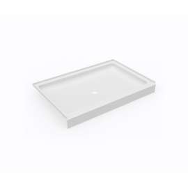 32 x 48 Swanstone(R) Alcove Shower Pan with Center Drain in White, SF03248MD.010