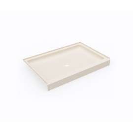 SS-3248 32 x 48 Swanstone(R) Alcove Shower Pan with Center Drain in Tahiti White