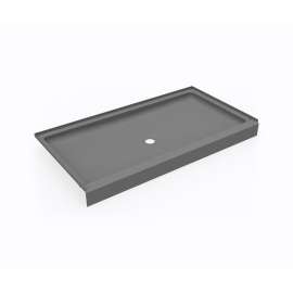 SS-3260 32 x 60 Swanstone(R) Alcove Shower Pan with Center Drain Ash Gray