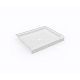 34 x 42 Swanstone(R) Alcove Shower Pan with Center Drain in White, SF03442MD.010