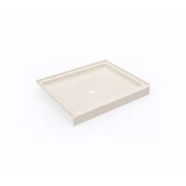 SS-3442 34 x 42 Swanstone(R) Alcove Shower Pan with Center Drain in Tahiti White