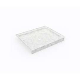 SS-3442 34 x 42 Swanstone(R) Alcove Shower Pan with Center Drain in Ice
