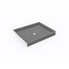 34 x 42 Swanstone(R) Alcove Shower Pan with Center Drain Ash Gray, SF03442MD.203