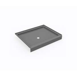 SS-3442 34 x 42 Swanstone(R) Alcove Shower Pan with Center Drain Ash Gray