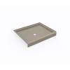 34 x 42 Swanstone(R) Alcove Shower Pan with Center Drain Limestone, SF03442MD.218