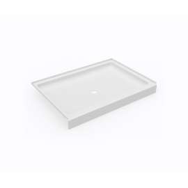 34 x 48 Swanstone(R) Alcove Shower Pan with Center Drain in White, SF03448MD.010
