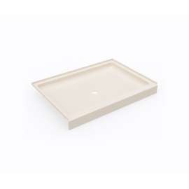 SS-3448 34 x 48 Swanstone(R) Alcove Shower Pan with Center Drain in Tahiti White