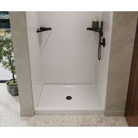 SS-3448 34 x 48 Swanstone(R) Alcove Shower Pan with Center Drain Mountain Mist