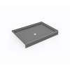 34 x 48 Swanstone(R) Alcove Shower Pan with Center Drain Ash Gray, SF03448MD.203