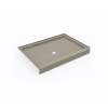 34 x 48 Swanstone(R) Alcove Shower Pan with Center Drain Limestone, SF03448MD.218