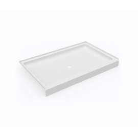 34 x 54 Swanstone(R) Alcove Shower Pan with Center Drain in White, SF03454MD.010
