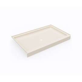 SS-3454 34 x 54 Swanstone(R) Alcove Shower Pan with Center Drain in Tahiti White