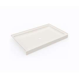 SS-3454 34 x 54 Swanstone(R) Alcove Shower Pan with Center Drain in Bisque