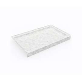 SS-3454 34 x 54 Swanstone(R) Alcove Shower Pan with Center Drain in Ice