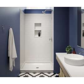 SS-3454 34 x 54 Swanstone(R) Alcove Shower Pan with Center Drain Mountain Mist