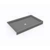 34 x 54 Swanstone(R) Alcove Shower Pan with Center Drain Ash Gray, SF03454MD.203