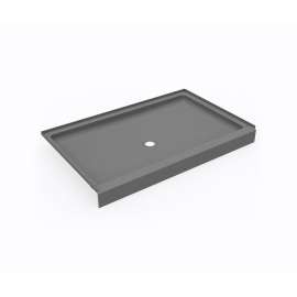 SS-3454 34 x 54 Swanstone(R) Alcove Shower Pan with Center Drain Ash Gray