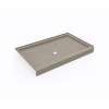 34 x 54 Swanstone(R) Alcove Shower Pan with Center Drain Limestone, SF03454MD.218