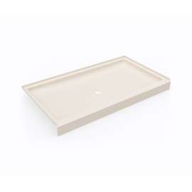 34 x 60 Swanstone(R) Alcove Shower Pan with Center Drain in Tahiti White, SF03460MD.011