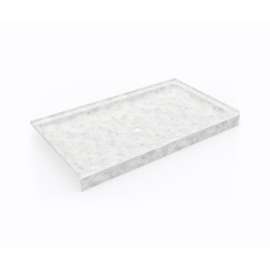 SS-3460 34 x 60 Swanstone(R) Alcove Shower Pan with Center Drain in Ice