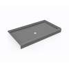 34 x 60 Swanstone(R) Alcove Shower Pan with Center Drain Ash Gray, SF03460MD.203