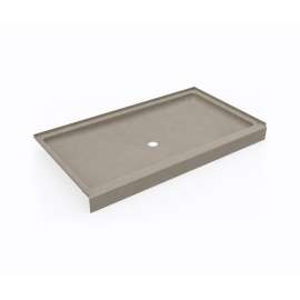 SS-3460 34 x 60 Swanstone(R) Alcove Shower Pan with Center Drain Limestone