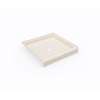 36 x 36 Swanstone(R) Alcove Shower Pan with Center Drain in Tahiti White, SF03636MD.011