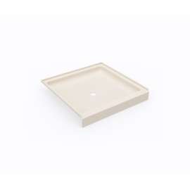 36 x 36 Swanstone(R) Alcove Shower Pan with Center Drain in Tahiti White, SF03636MD.011