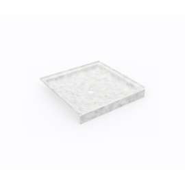 SS-3636 36 x 36 Swanstone(R) Alcove Shower Pan with Center Drain in Ice
