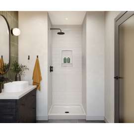 SS-3636 36 x 36 Swanstone(R) Alcove Shower Pan with Center Drain Mountain Mist