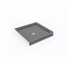 36 x 36 Swanstone(R) Alcove Shower Pan with Center Drain Ash Gray, SF03636MD.203