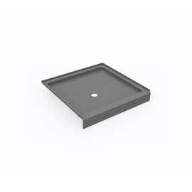 SS-3636 36 x 36 Swanstone(R) Alcove Shower Pan with Center Drain Ash Gray
