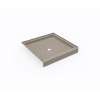 36 x 36 Swanstone(R) Alcove Shower Pan with Center Drain Limestone, SF03636MD.218