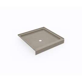 SS-3636 36 x 36 Swanstone(R) Alcove Shower Pan with Center Drain Limestone