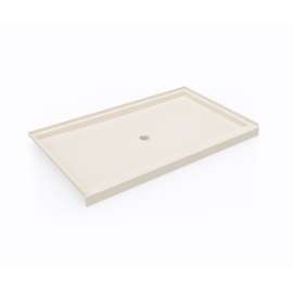 SS-3660 36 x 60 Swanstone(R) Alcove Shower Pan with Center Drain in Tahiti White