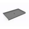 36 x 60 Swanstone(R) Alcove Shower Pan with Center Drain Ash Gray, SF03660MD.203