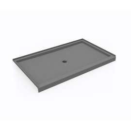 SS-3660 36 x 60 Swanstone(R) Alcove Shower Pan with Center Drain Ash Gray
