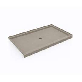 SS-3660 36 x 60 Swanstone(R) Alcove Shower Pan with Center Drain Limestone
