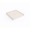37 x 38 Swanstone(R) Alcove Shower Pan with Center Drain in Tahiti White, SF03738MD.011